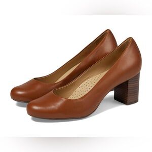 Marc Joseph Tan Leather Block Heels